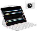 Magitype Case with Keyboard Compatible for iPad Pro 11 inch(M4/ M5): Bluetooth Wireless Magnetic Stand Rechargeable Keyboard with Pencil Holder (Light White)