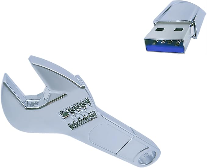 128GB USB 3.0 Flash Drive Metal Wrench High Speed Jump Drive Data Storage Silver