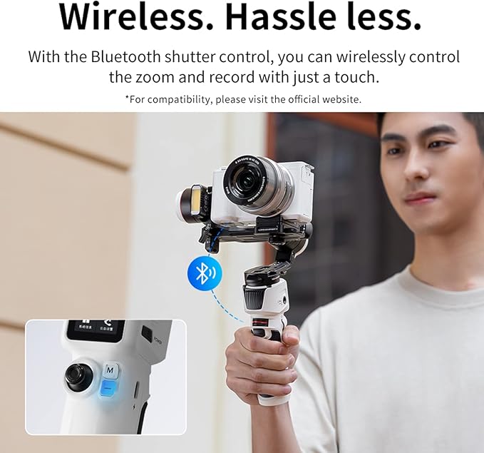 Zhiyun Crane-M3S Combo 3-Axis Handheld Gimbal Stabilizer for Mirrorless Camera Smartphone Action Cams,Phone Clip Tripod Backpack Included,All in One Design