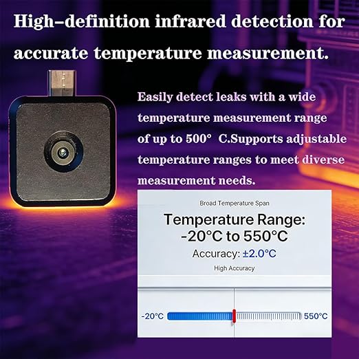 HT9606-HK Mobile Thermal Imager, 96×96 UHD Infrared, ±2°C Precision, Supports Android, high Cost-Performance Thermal Imaging Camera