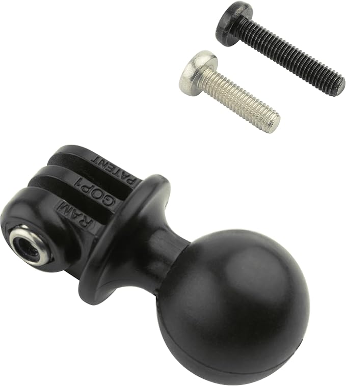 RAM Mounts Action Camera Ball Adapter – Compatible with GoPro-Style Mounts, B Size 1" Ball (RAP-B-202U-GOP1)