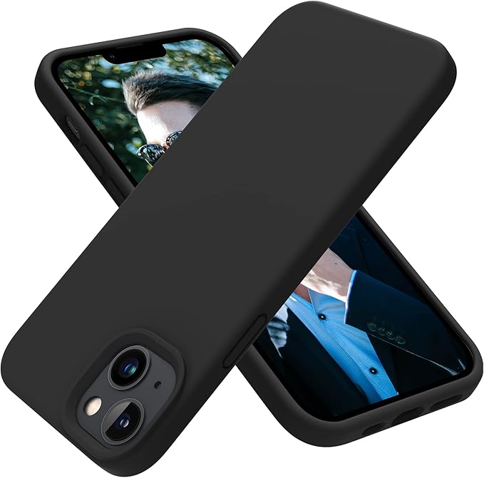 OTOFLY Designed for iPhone 14 Case, Silicone Shockproof Slim Thin Phone Case for iPhone 14 6.1 inch (Black)