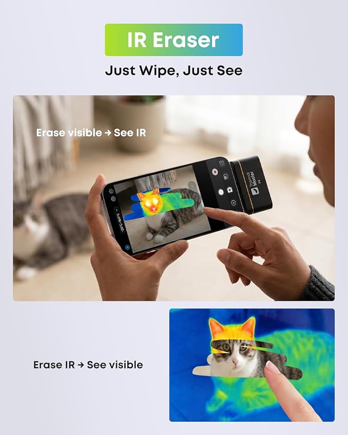 Thermal Master P4 Dual-Lens Thermal Camera for Android, Thermal Imaging Camera with IR Eraser, 512×384 X³ IR Resolution, 15× Digital Zoom, -4℉~1112℉, 0.035℃ Sensitivity (Android)
