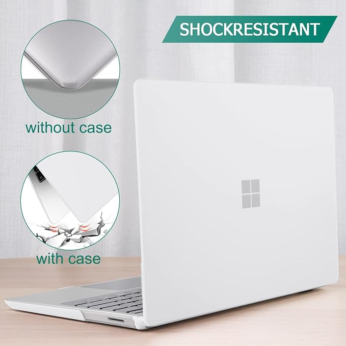 Case for 13.5" Microsoft Surface Laptop 5/4/3 with Metal Palm Rest ONLY 2019-2022 Release Models:1868/1951, Plastic Hard Shell Case with Keyboard Cover & Screen Protector, Matte Clear