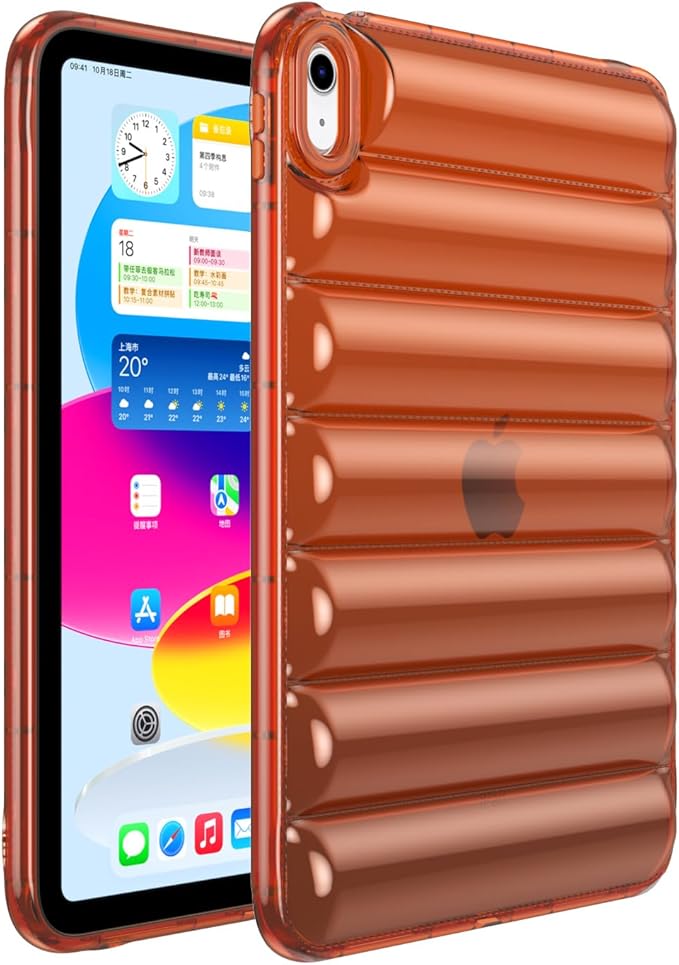 for iPad mini 7 A17 Pro 2024 & iPad mini 6 Case 2021 (8.3 inch) Shockproof Soft TPU Back Cover Silicone Bumper Anti-Yellowing Lightweight Clear Shell for iPad mini 7th/6th Generation, Brown