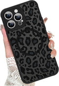 KANGHAR Case for iPhone 13 Pro Max Phone Case [Compatible with Magsafe] Leopard Printed Pattern Cute Cheetah Protective Magnetic Case for Girls Women Men 6.7"