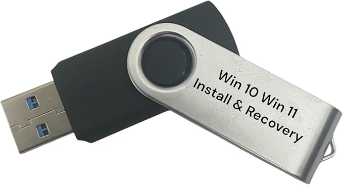Bootable USB for Install & Reinstall Window 10 and Window 11 with Install Key, Software Tools for Recovery, Passwords resets, Machine troubleshooting. High Speed 64GB