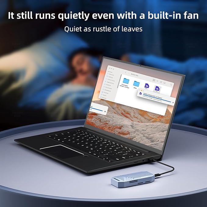 MAIWO M.2 NVMe SSD Enclosure 40Gbps, USB4 External Tool-Free NVMe Enclosure for 2280 M-Key,Compatible with Thunderbolt 4/3/USB4/USB C with Cooling Fan, Aluminum Alloy Shell ASM2464PD Chip