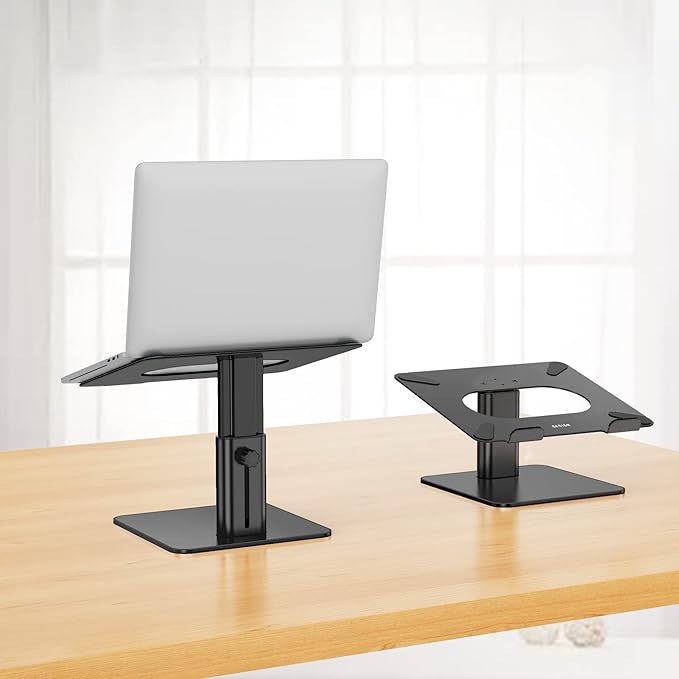 BESIGN LSX6N Laptop Stand, Ergonomic Adjustable Notebook Riser, Computer Holder, Laptop Mount Compatible with 10-15.6" Laptops, Black