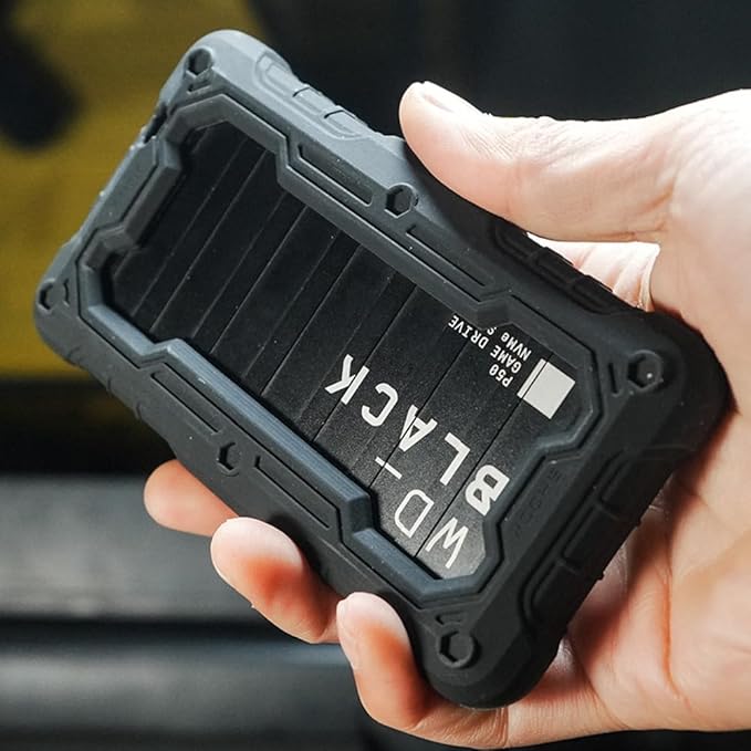 FATBEAR Tactical Military Rugged Shockproof Armor Protective Skin Case Cover for Western Digital WD Black P10 2TB 4TB 5TB 6TB P50 My Passport Ultra Mobile Hard Drive (P50)