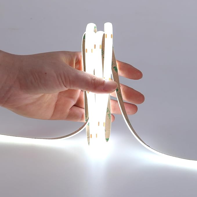 DC 5V USB COB LED Strip Light Cool White 6000K Dimmable IP65 Waterproof CRI 93+ USB Powered 6.6ft/2M 640LEDs with Dimmer High Brightness Flexible LED Tape Lights
