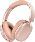 C6 Active Noise Cancelling Headphones, Wireless Over Ear Bluetooth Headphones, 60H Playtime, Lightweight Folding Deep Bass Comfort Fit Ear Cups Headset with Mic for iPad/PC/Home Rose Gold
