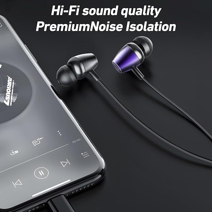 (2Pack) Wired USB C Earbuds for iPhone 17 16 Pro Max 16e 16 Plus 16Pro 15 Pro Max 15 Plus 15Pro, USBC Headphones in-Ear Earphones Type C Ear Buds with Mic Volume Control HiFi Stereo Noise Cancelling