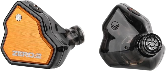 Linsoul 7Hz x Crinacle Zero:2 in Ear Monitor, Updated 10mm Dynamic Driver IEM, Wired Earbuds Earphones, Gaming Earbuds, with OFC IEM Cable for Musician (Without MIC, Orange)