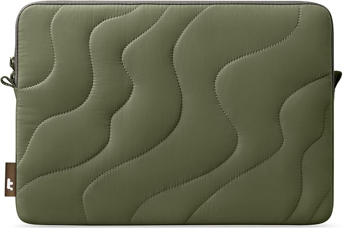 tomtoc 360 Protective Puffy Laptop Sleeve for 13-inch MacBook Air M5/A3449(2026)/M4/M3/M2 A3240 A3113, MacBook Neo A18 & MacBook Pro M2/M1, Quilted Soft Puffer Bag for 13-inch Surface Pro Copilot+PC