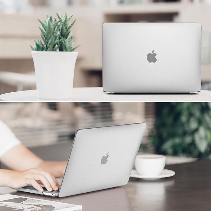 Fintie Case for MacBook Pro 13 Inch A2338(M2 M1) A2251 A2289 A2159 A1989 A1706 A1708 (2016-2021 2022 2023 Release) with/Without Touch Bar- Snap On Hard Shell Case Cover, Frost Clear