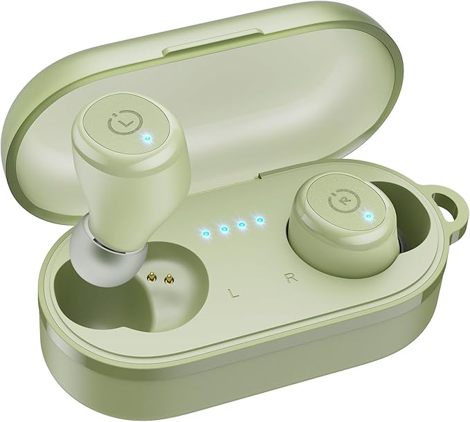 TOZO T10 Bluetooth 5.3 Wireless Earbuds, Deep Bass Stereo, 55H Playtime, App EQ Customization, Wireless Charging Case, IPX8 Waterproof, Ergonomic Fit for in-Ear Headphones