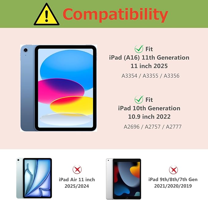 DTangLsm for iPad A16 Case iPad 11th Generation Case 11-inch 2025, iPad 10th Generation Case 10.9-inch 2022, Smart PU Leather Folio Stand Cover with Pencil Holder, Auto Wake/Sleep, Honeycomb Yellow