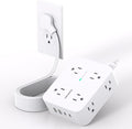 Extension Cord 10 Ft, Ultra Thin Flat Plug Power Strip Surge Protector with 8 Outlets 4 USB Ports (2 USB C), HANYCONY Outlet Extender Desk Charging Station for Home Office Dorm Room Essentials