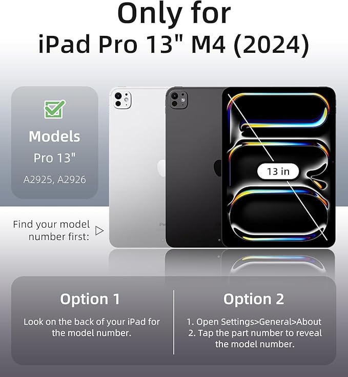 Case for iPad Pro 13 Inch Case (M5/M4) 2025/2024 with Pencil Holder | Slim Protective Trifold TPU Back | Support Apple Pencil Pro & USB-C Charging | Auto Wake/Sleep (Dark Green)