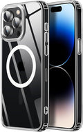 Tigowos Compatible with iPhone 15 Pro Case Fits MagSafe 10FT Drop Resistant Matte Skin Feeling Back Cover Aluminum Alloy Keys Fits iPhone 15 Pro Phone Cases，Clear