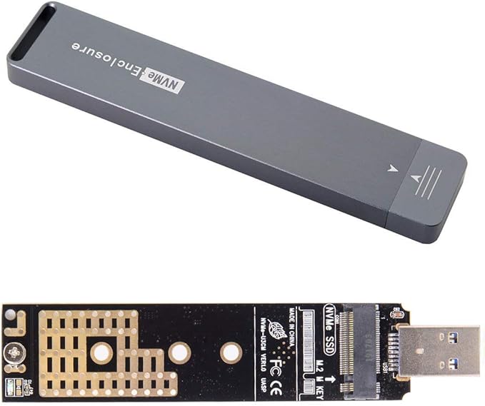 CY USB 3.0 NVME Adapter M-Key M.2 NGFF SSD External PCBA Conveter RTL9210 Chipset with Case