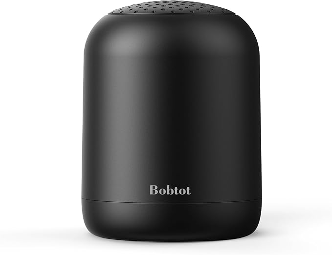 Bobtot Portable Bluetooth Speakers Wireless, Waterproof Shower Speaker with 24H Playtime, Loud Stereo Sound, TWS, Hands-Free Calling, Small Size with Strap Easy to Carry, Black