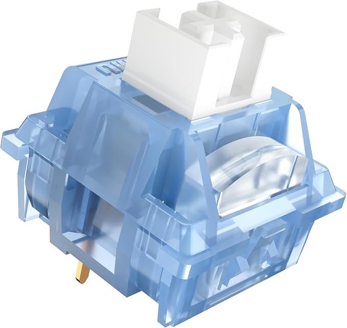 Zjmehty Outemu(Gaote) Ice Blue Switches for MX Mechanical Gaming Keyboard,3-Pin Clicky Dustproof Switches(108pcs)