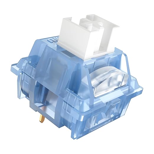 Outemu V3 Ice Blue Switches,3-pin 40gf Pre-lubed Dustproof Clicky Switches,Keyboard Clickers for 3D Prints,Suitable for MX Mechanical Gaming Keyboards(10Pcs)