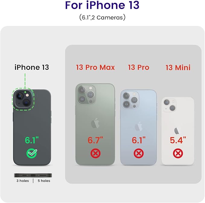 OTOFLY Designed for iPhone 13 Case, Silicone Shockproof Slim Thin Phone Case for iPhone 13 6.1 inch Space Gray