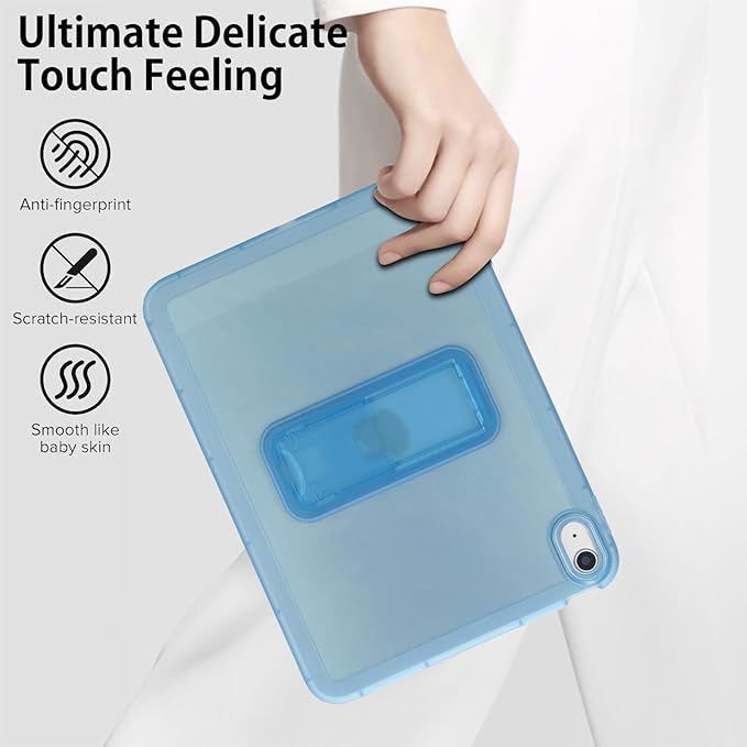 Slim Case for iPad (A16) 11th Generation 11 Inch 2025 / iPad 10th Generation 10.9 Inch 2022, Built-in Kickstand Non-Slip Shockproof Rugged Protective for iPad 11th 10th Gen, Blue