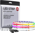 BTF-LIGHTING FCOB COB LED Strip WS2814 Smart IC RGBW 6000K, UL Listed 896LEDs/m High Density Color Chasing Uniform Light, DC24V 9.8FT 12mm Width for Home Party DIY Decor(No Adapter or Controller)