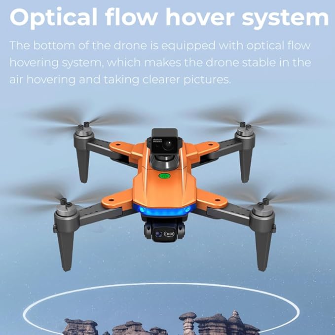 Lozenge 360° Obstacle Avoidance Brushless GPS Drone with Camera for Adults 4K Smart Follow Auto Return Long Battery Life Quadcopter 3 Battery HJ90 Big Size