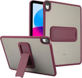 Shockproof Case for iPad (A16) 11th/10th Generation 10.9 inch 2025/2022, Kickstand Slim Fit Rugged Bumper Lightweight Anti-Scratch Bumper Case Cover for iPad 11th/10th Gen, WineRed