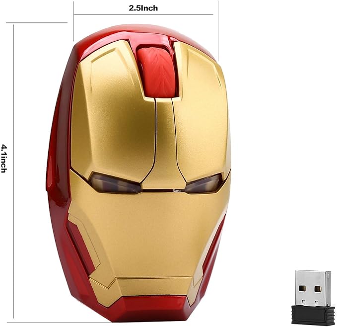 Cool Wireless Mouse, 2.4 G Portable Ergonomic Optical Wireless Mouse with USB Receiver | for Notebook PC Laptop Computer MacBook | with 8G USB Flash Drive | 3 Adjustment Levels