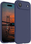 FireNova Magnetic for iPhone Air Case, Compatible with MagSafe, [Integrated Silicone Camera Control Button] [Camera Protection] Microfiber Lining Phone Case for iPhone 17 Air, 6.5", Navy Blue
