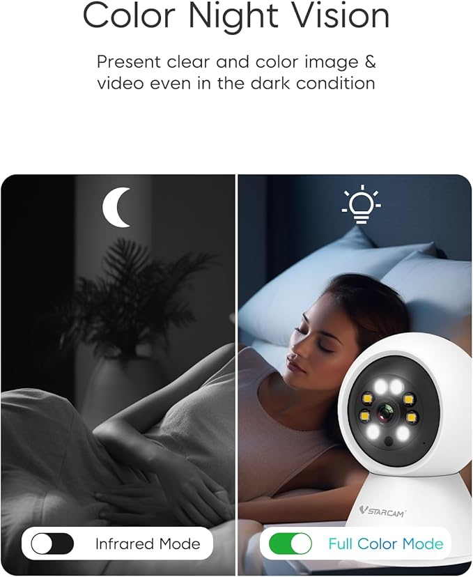 VSTARCAM Inside Cameras for House, 1080P with 5X Zomm, 360° Pan-Tilt, Color Night Vision, Motion Detection, Real-time Alerts, 2-Way Audio, Compatible with Alexa, Cloud & SD Card Storage(up to 256GB)