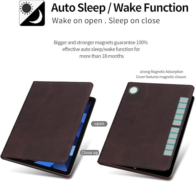 Gexmil Genuine Leather Case for iPad Pro 11 Inch (M5/M4) 2025/2024 with Pencil Holder,Protective Shockproof Leather Smart Folio Cover Adjustable Stand Auto Sleep/Wake Anti-Slip, Sanded Brown
