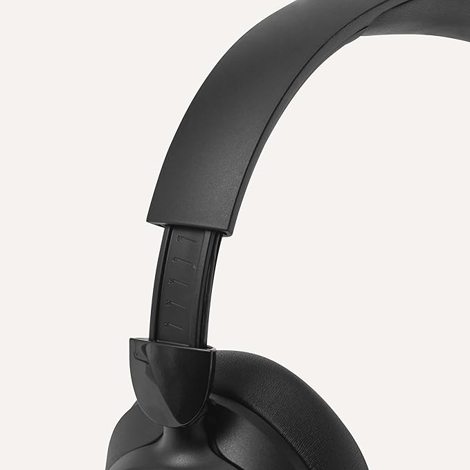 Amazon Basics Hybrid Active Noise Cancelling Headphones, Wireless Bluetooth 5.3, 35 Hours Battery Life with ANC On, 45 Hours with ANC Off, Over Ear Comfortable Fit with Soft Ear Cushions, Black
