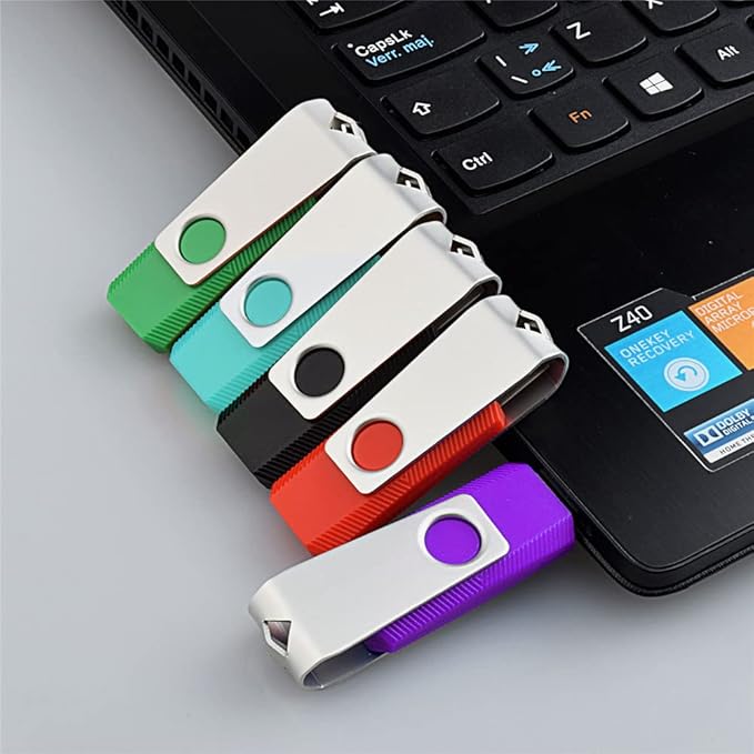 Aiibe 5 Pack 64GB USB 3.0 Flash Drive 64GB USB 3.0 Drive 5 Pack Thumb Drive Memory Stick USB Stick 64 GB (5 Mixed Colors: Black Red Cyan Green Purple)