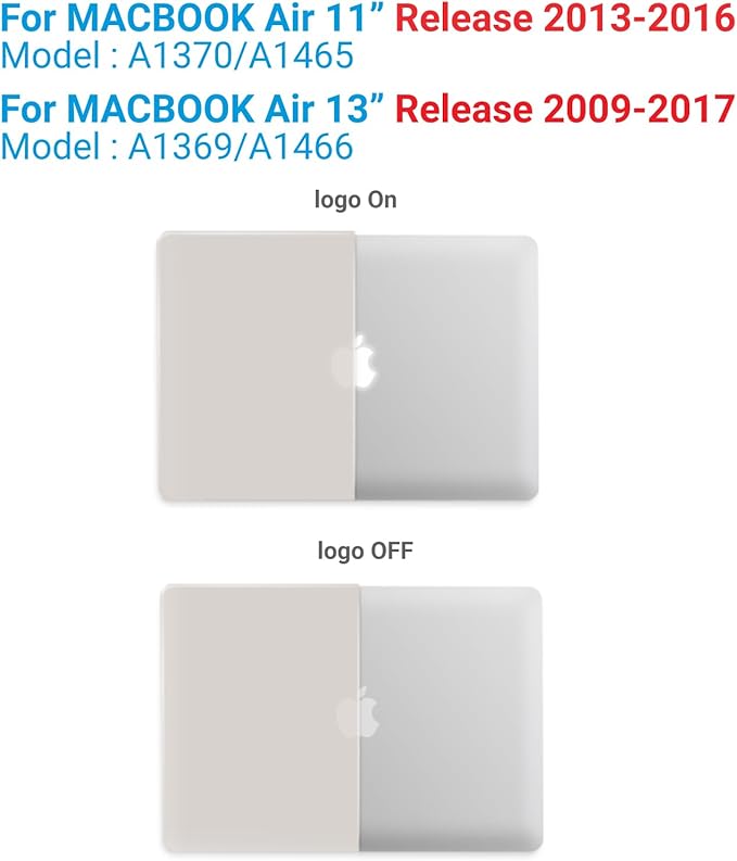 IBENZER Compatible with MacBook Air 11 Inch Case Model A1370 A1465, Soft Touch Plastic Hard Shell Case Bundle with Keyboard Cover for Mac Air 11, Rocky Grey, A11RKGY+1