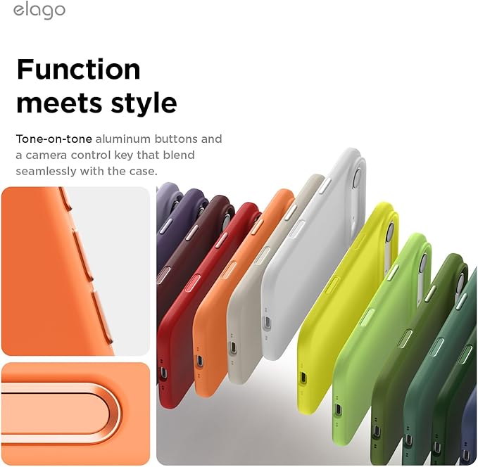 elago for iPhone Air Case, Premium Magnetic Silicone Case, Compatible with MagSafe, Liquid Silicone Material, Protective Cover, Shockproof, Slim Phone, 6.5 inch (Orange)
