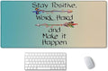 SSOIU Extended Mouse Pad, XXL Gaming Mouse Pads 35.5 x 15.7 inch, Stay Positive Work Hard and Make It Happen Motivational Sign Inspirational Quote Mouse Pad Motivational Quotes for Work