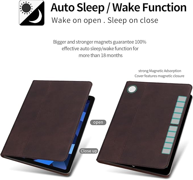 Gexmil Genuine Leather Case for iPad Pro 11 Inch 4/3/2/1st Gen 2022/2021/2020/2018,Smart Folio with Pencil Holder,Protective Shockproof Real Leather Cover,Auto Sleep/Wake,Sanded Brown