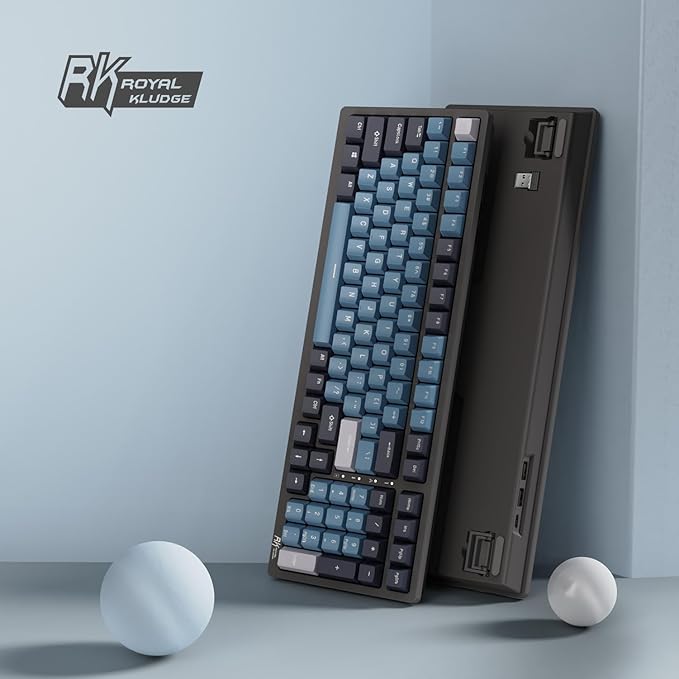 RK ROYAL KLUDGE RK98 Wireless Mechanical Keyboard, 100 Keys 98% Layout with Custom Switches Hot Swappable, Tri-Mode BT5.1/2.4G/USB-C Full Size Gaming Keyboard with Numpad RGB, Brown Switch