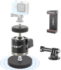 UTEBIT Magnet Camera Mount for Action Camera, 43mm Strong Magnetic Base Mount with 360° Rotation Ball Head & Phone Holder Mount, Compatible with Gopro Hero, DJI Osmo Action Osmo Nano, Insta360, Black