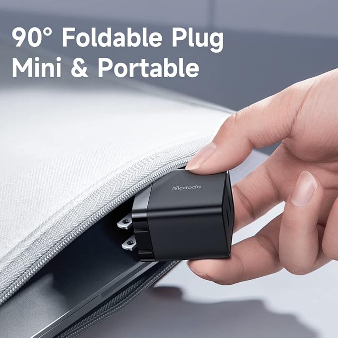 mcdodo 40W Dual USB C Charger Block Foldable USB-C Fast Charging Wall Charger Power Adapter for iPhone 16 15 Pro ProMax Plus,Galaxy,MacBook,iPad and More
