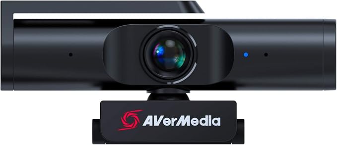 AVerMedia 4K webcam for PC, Gaming Camera for Streaming, Video Calls, Built-in Mic, Privacy Cover, for Teams, Google Meet, Zoom, OBS and more, for PC/Mac - PW513 Live Streamer CAM