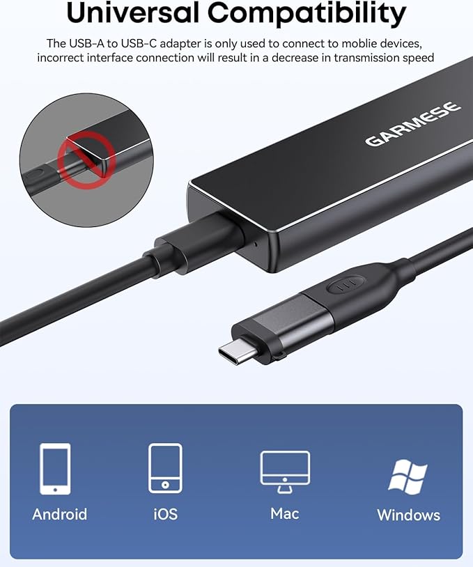 Portable External SSD 500GB, USB 3.2 Gen 2 External Solid State Drive Up to 1000MB/s, Ultra-Fast Portable SSD Storage for PC, Laptop, Tablet, Game Console – Plug & Play