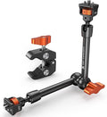K&F CONCEPT 11" Magic Arm Clamp with Super Clamp ARRI 1/4" & 3/8" Thread Screw, 360° Ball Heads Arm with Clamp Mount for Monitor, LED Light, Webcam, Action Camera